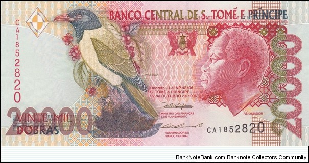 Sao Tomé o Principe P67a (20000 dobras 22/10-1996) Banknote