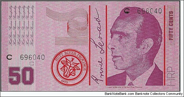 Principality of Hutt River (Hutt River Province Principality) N.D. (1974) 50 Cents. Banknote