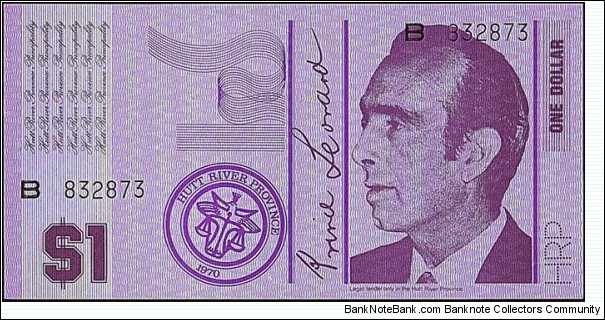 Principality of Hutt River (Hutt River Province Principality) N.D. (1974) 1 Dollar. Banknote