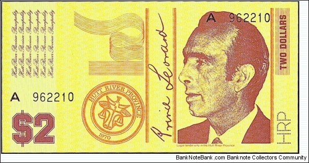 Principality of Hutt River (Hutt River Province Principality) N.D. (1974) 2 Dollars. Banknote
