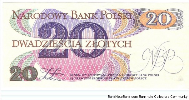 Banknote from Poland year 1982