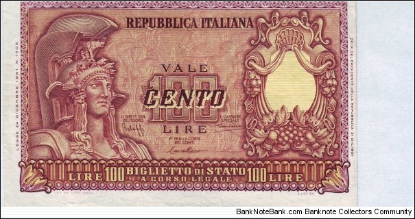  100 Lire Banknote