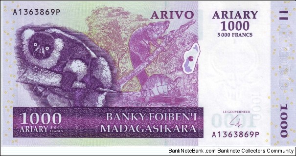  1000 Ariary Banknote