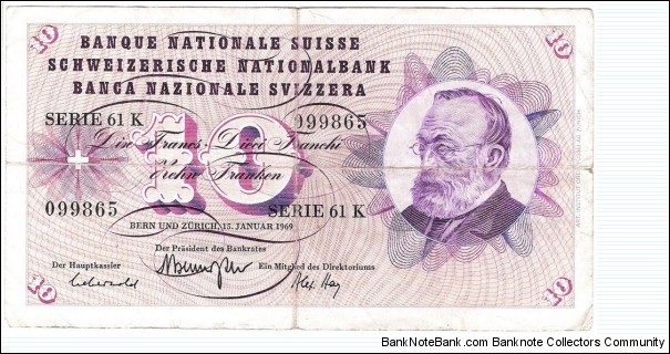 10 Francs(1969) Banknote