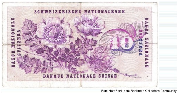 Banknote from Switzerland year 1969
