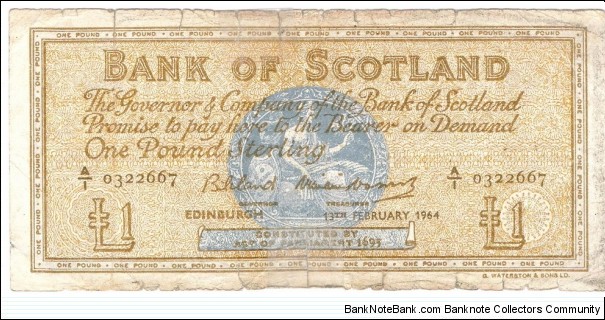 1 Pound Sterling(1964) Banknote