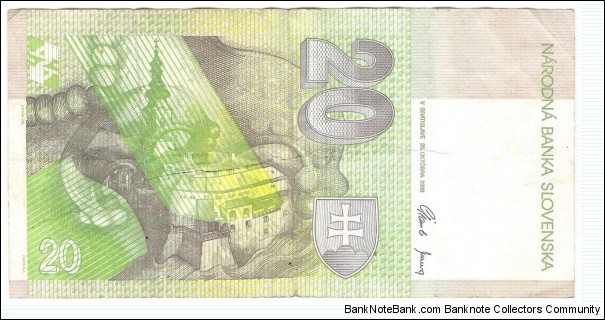 Banknote from Slovakia year 2006