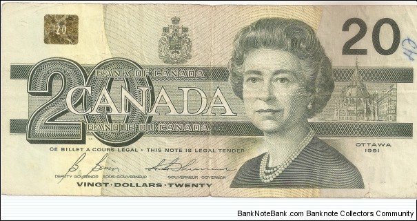 20 Canadian Dollars Banknote