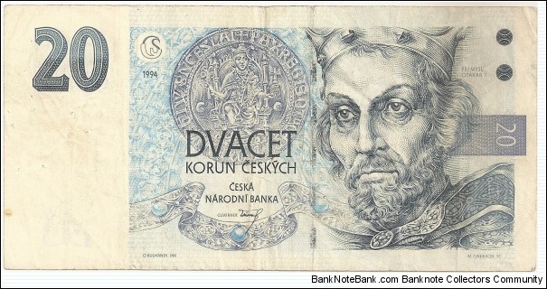 20 Czech Korun Banknote
