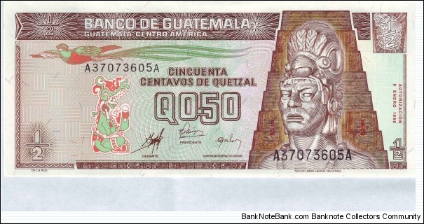  1/2 Quetzal Banknote