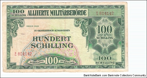 100 Schilling(Alliierte Militärbehörde 1944)  Banknote