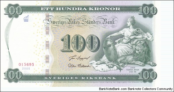 Sweden P66 (100 kronor 2005) Banknote