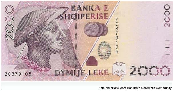 2000 Leke Banknote