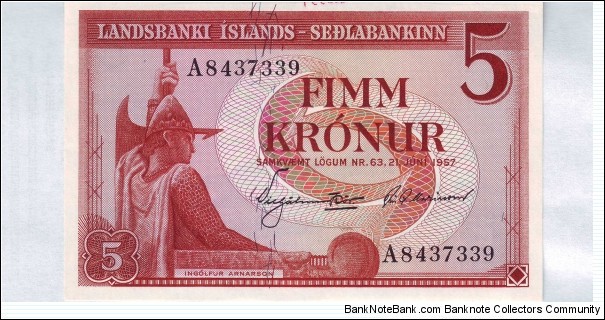  5 Kronur Banknote