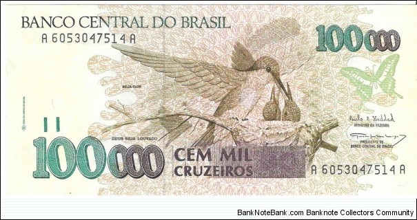 100.000 Cruzeiros Banknote