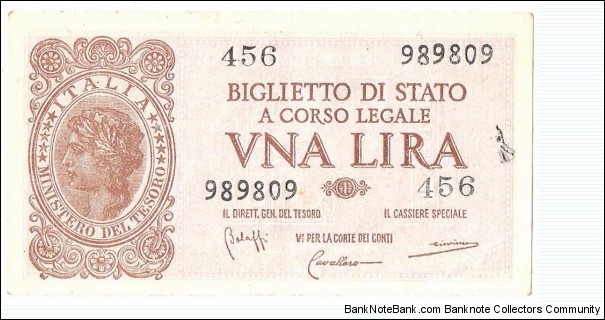 1 Lira(1944) Banknote