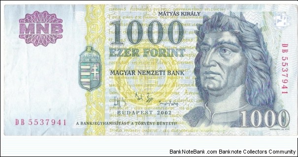 1000 Forint Banknote