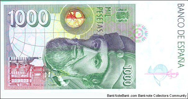 Banknote from Spain year 1992