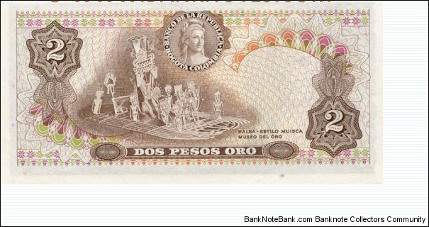 Banknote from Colombia year 1977