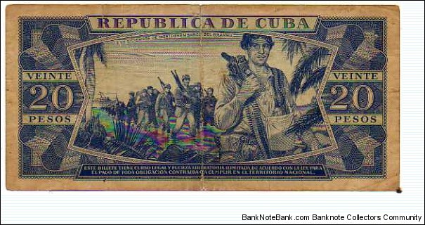 Banknote from Cuba year 1988