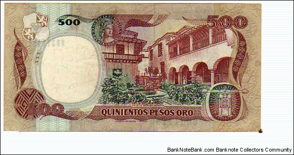 Banknote from Colombia year 1987