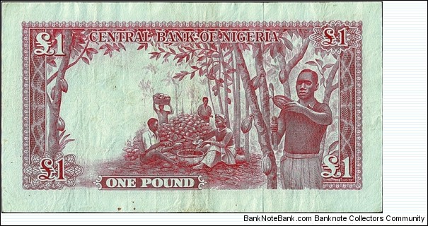 Banknote from Nigeria year 1958