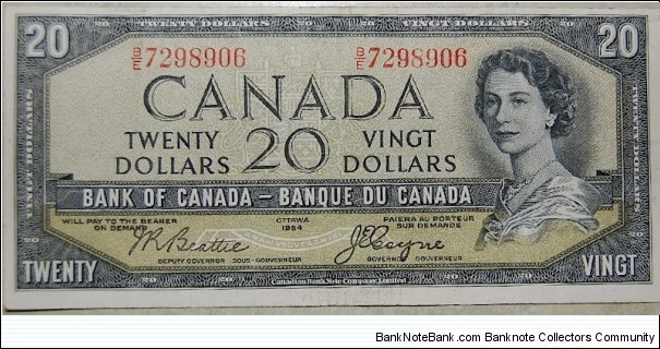 Bank of Canada, Devil in the Queen's Hair Twenty Dollar Note Banknote