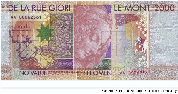Banknote from Italy year 2000