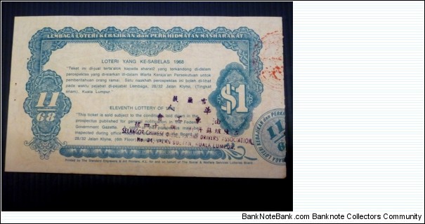 Banknote from Malaysia year 1968