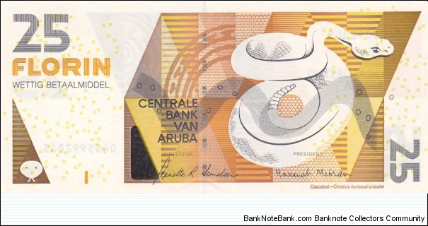 Aruba P17b (25 florin 1/7-2008) Banknote