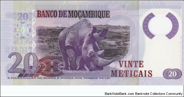 Banknote from Mozambique year 2011