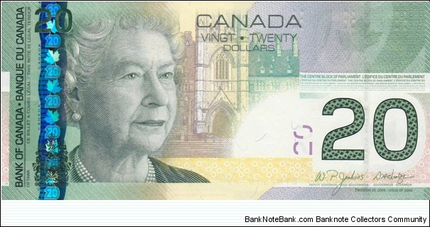 Canada P103 (20 dollars 2004) (Printed 2005) Banknote