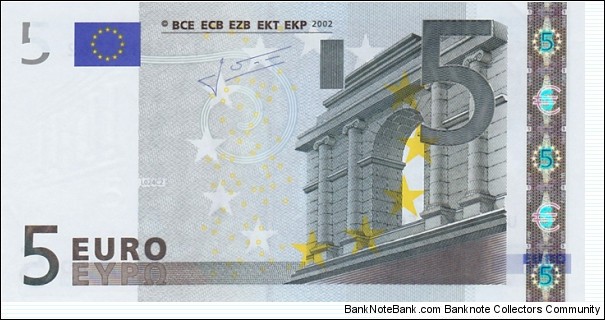 European Union P1u (5 euro 2002) Banknote