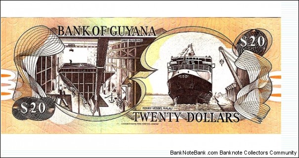 Banknote from Guyana year 1996