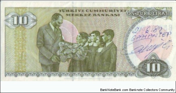 Banknote from Turkey year 1982