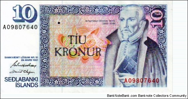 10 Kronur Banknote