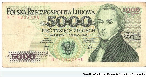 5000 Zloty  Banknote