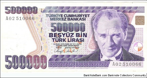500.000 Lira Banknote