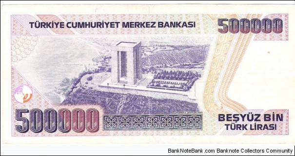 Banknote from Turkey year 1993