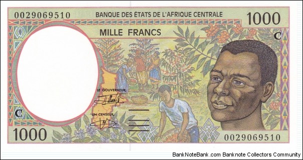 Central African States P102Ch (1000 francs 2002) Banknote