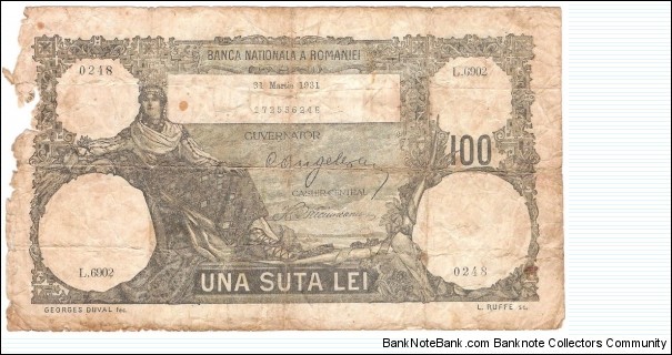 100 Lei(Kingdom of Romania) Banknote