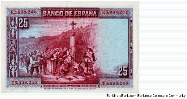 Banknote from Spain year 1923