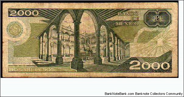 Banknote from Mexico year 1989