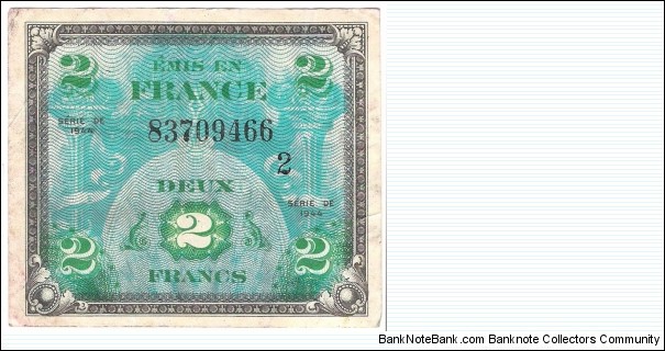 2 Francs(ALLIED MILITARY CURRENCY) Banknote