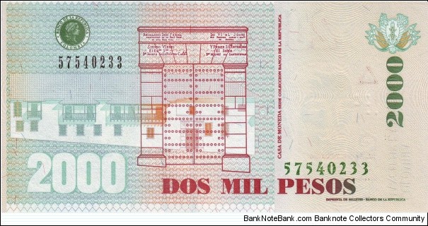 Banknote from Colombia year 2009