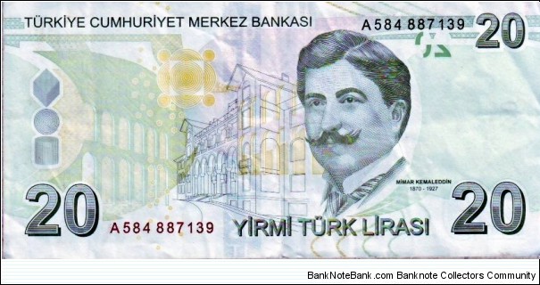 Banknote from Turkey year 2009