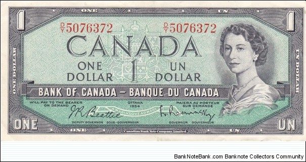 Canada P74b (1 dollar 1954 (1961-1972)) Banknote