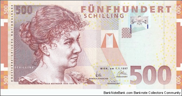 Austria P154 (500 schilling 1/1-1997) Banknote