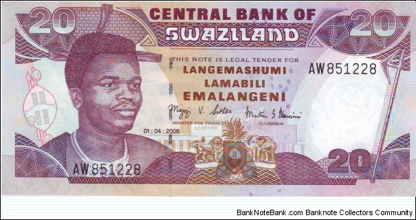  20 Emalangeni Banknote