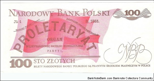 Banknote from Poland year 1986